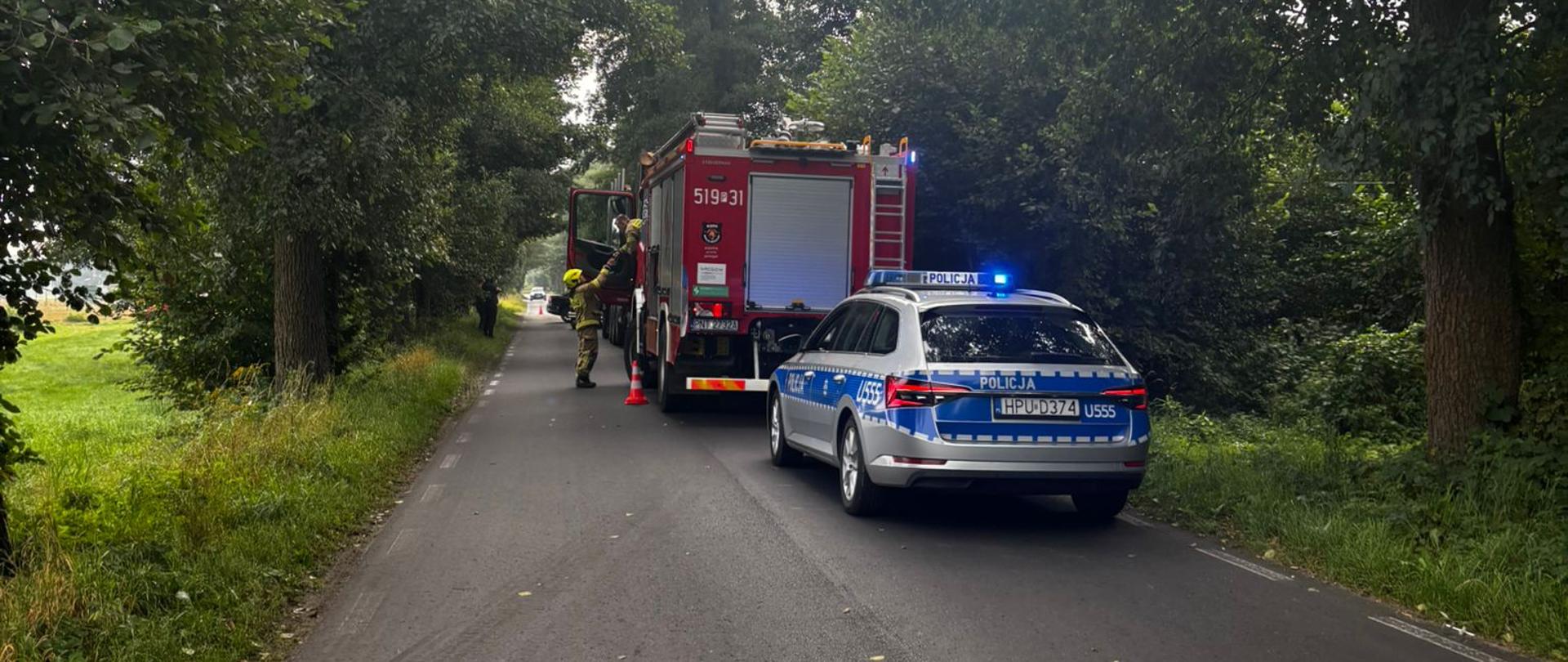 Służby na miejscu zdarzenia