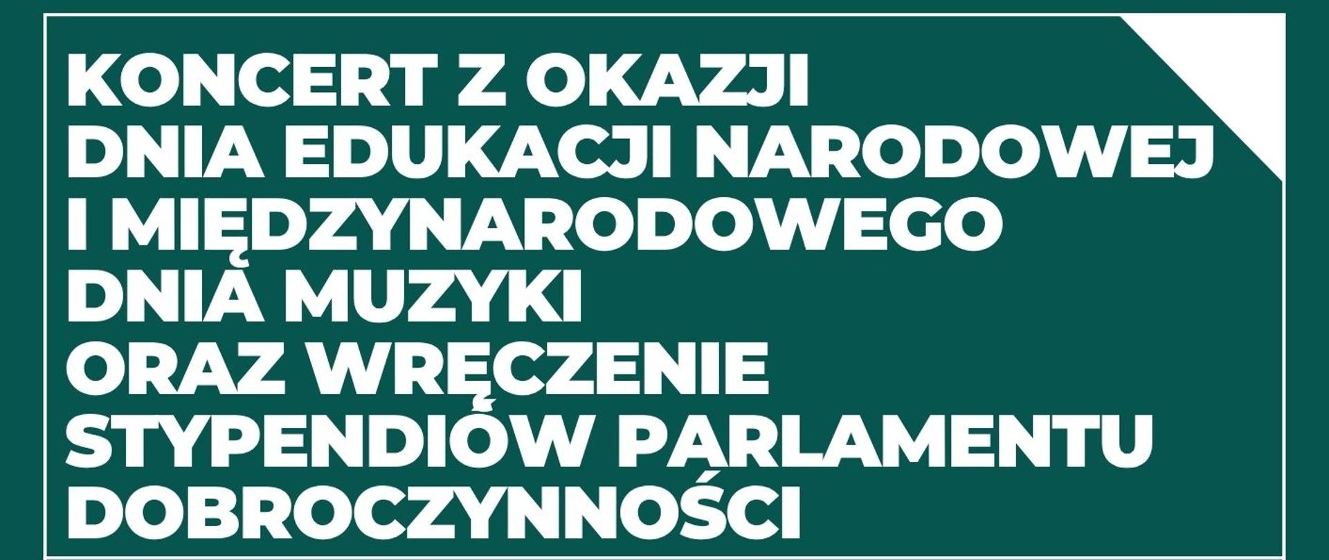 w dolnej części zdjęcie osób grających na skrzypcach, poniżej logo szkoły muzycznej, powyżej informacja o wykonawcach
