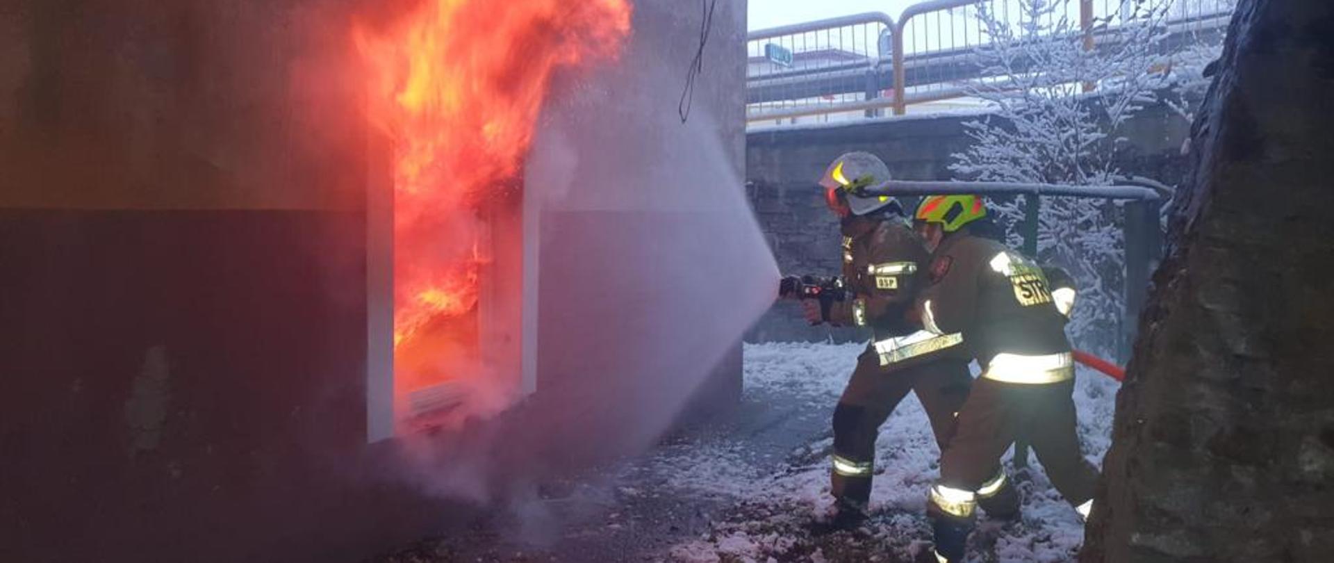 pożar budynku mieszkalnego w Rudzie Malenieckiej