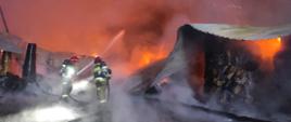 Pożar hali w Kętach