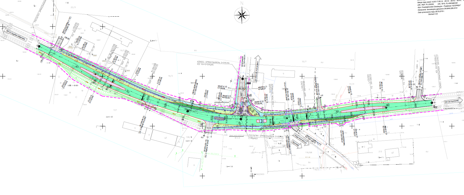 DK25 w m. Niechorz. Plan rozbudowy