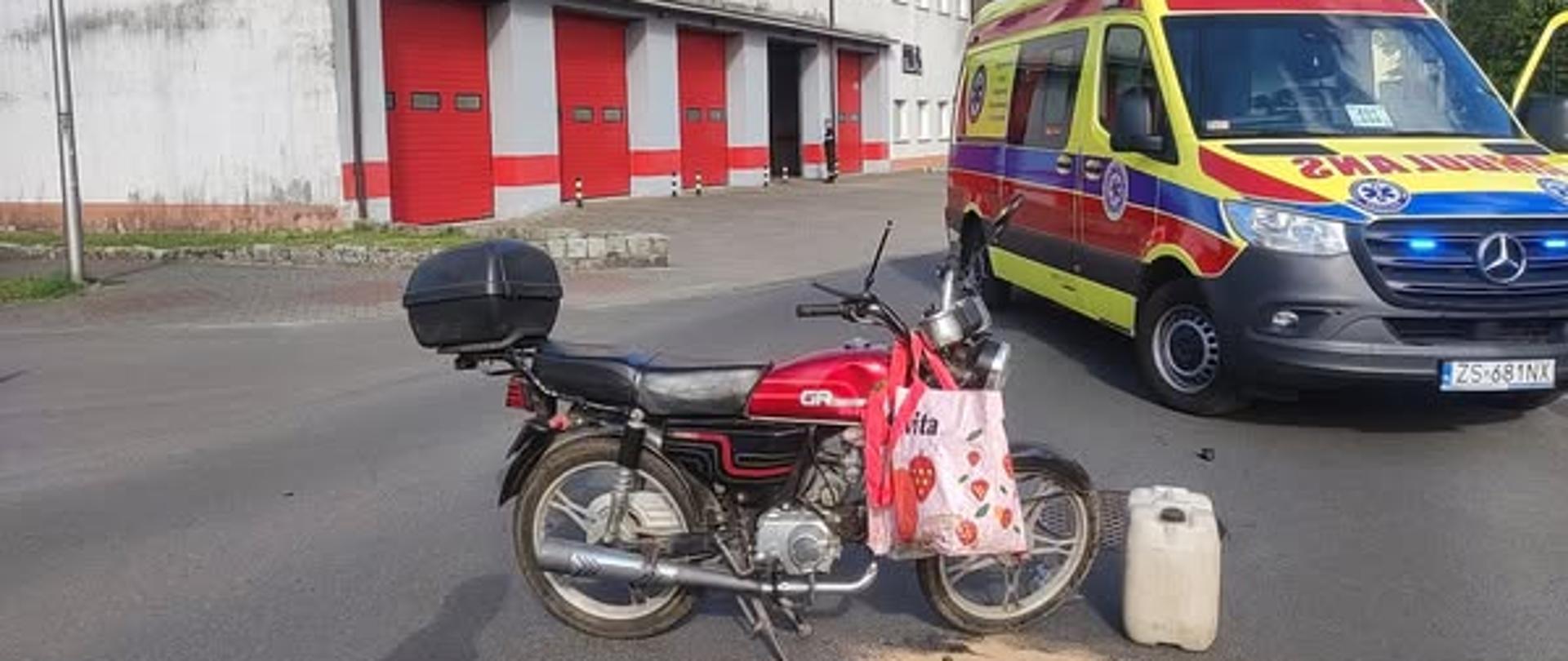 Potrącenie motorowerzysty, Nowogard, ul. Kardynała Stefana Wyszyńskiego.