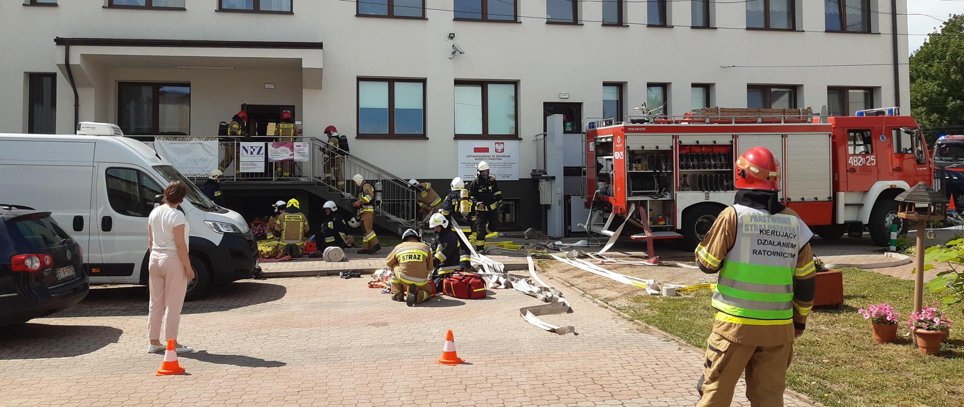 Ćwiczenia ratownicze w Zespole Szkół w Suchowoli