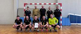 Strażacy PSP grający w XXII Finał Mistrzostw Województwa Mazowieckiego Strażaków PSP w Futsalu