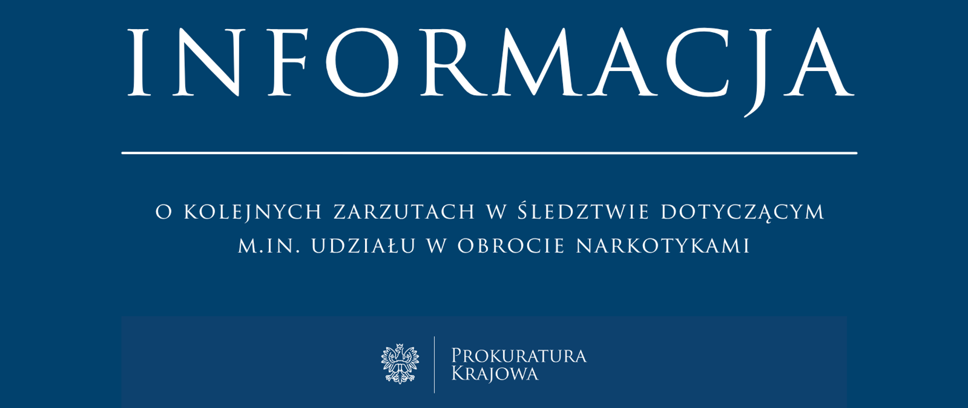 Kolejne zarzuty w śledztwie dotyczącym udziału w obrocie narkotykami