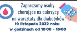 Zaproszenie na warsztaty dla diabetyków