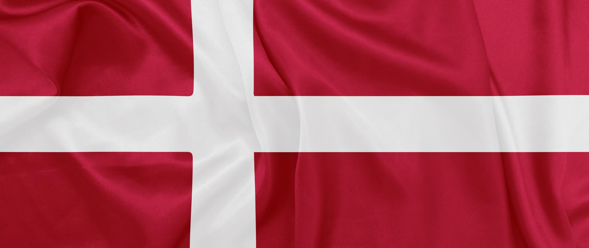 Denmark - Waving national flag on silk texture