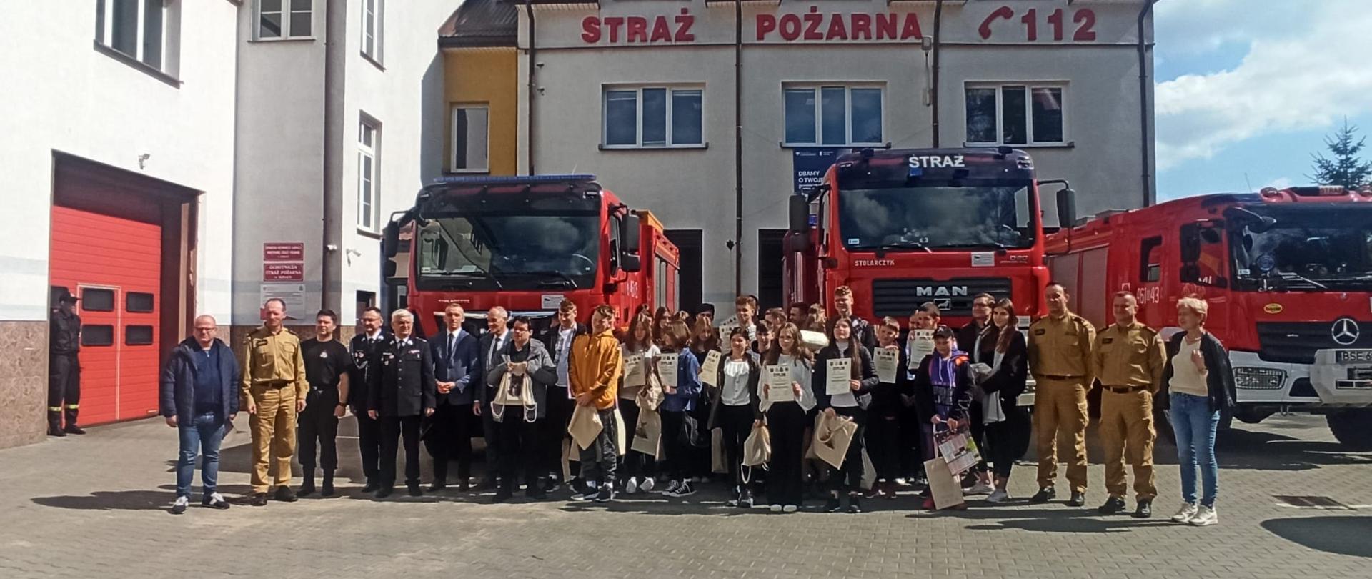 Eliminacje powiatowe Ogólnopolskiego Turnieju Wiedzy Pożarniczej „Młodzież Zapobiega Pożarom” Sejny 2022