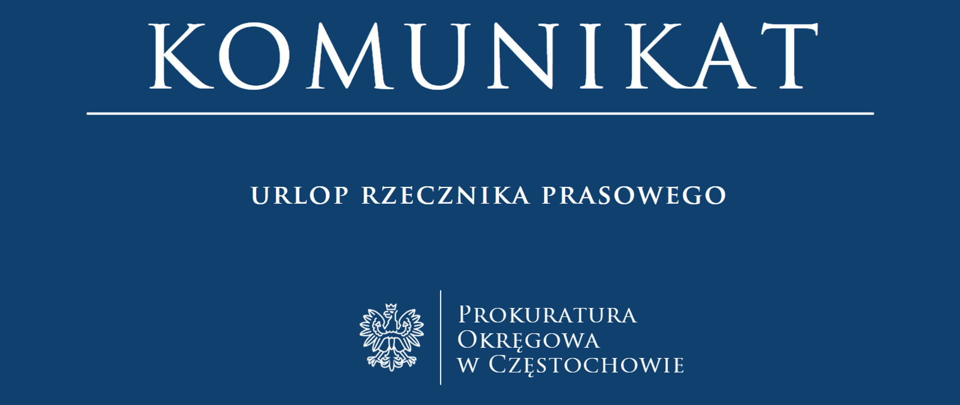 Urlop Rzecznika Prasowego