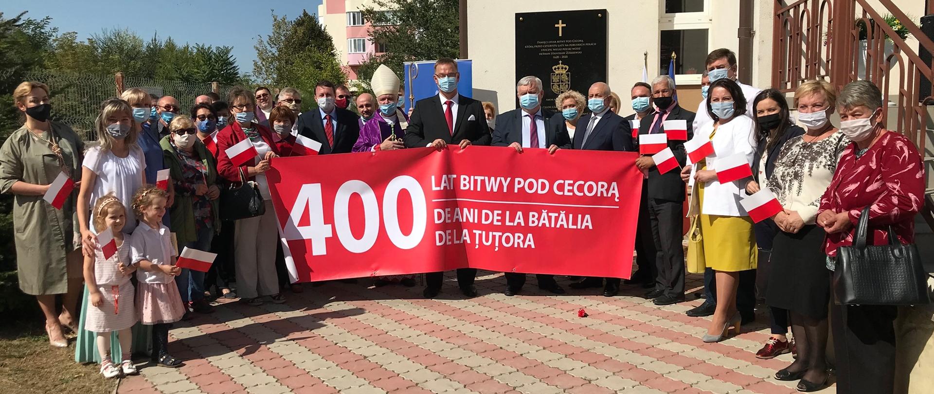Odsłonięcie tablicy pamiątkowej. 400 lat Bitwy pod Cecorą.