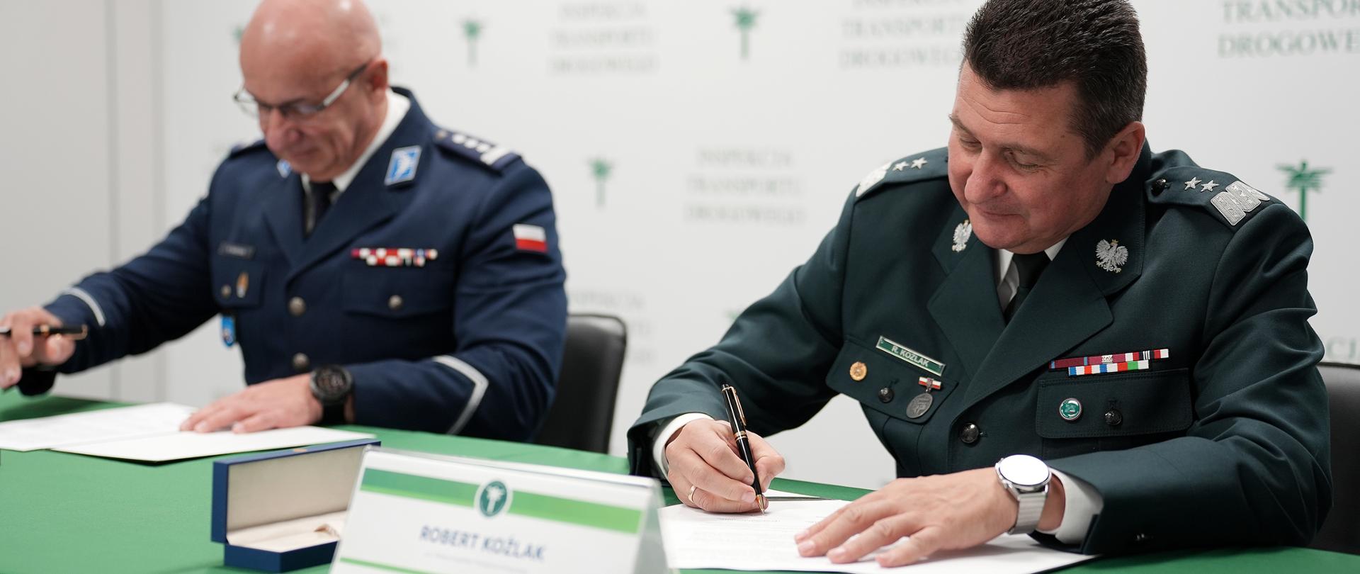 Podpisanie porozumienia o współpracy Głównego Inspektoratu Transportu Drogowego i Szkoły Policji Ruchu Drogowego w Sieradzu
