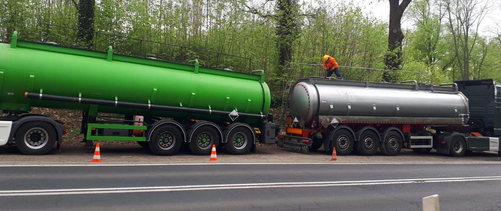 Rozszczelnienie cysterny z kwasem solnym w Chojnowie