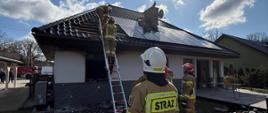Pożar w budynku jednorodzinnym