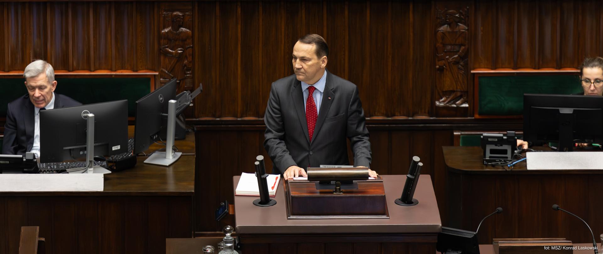 Wystąpienie Wicepremiera, Ministra Spraw Zagranicznych w Sejmie
