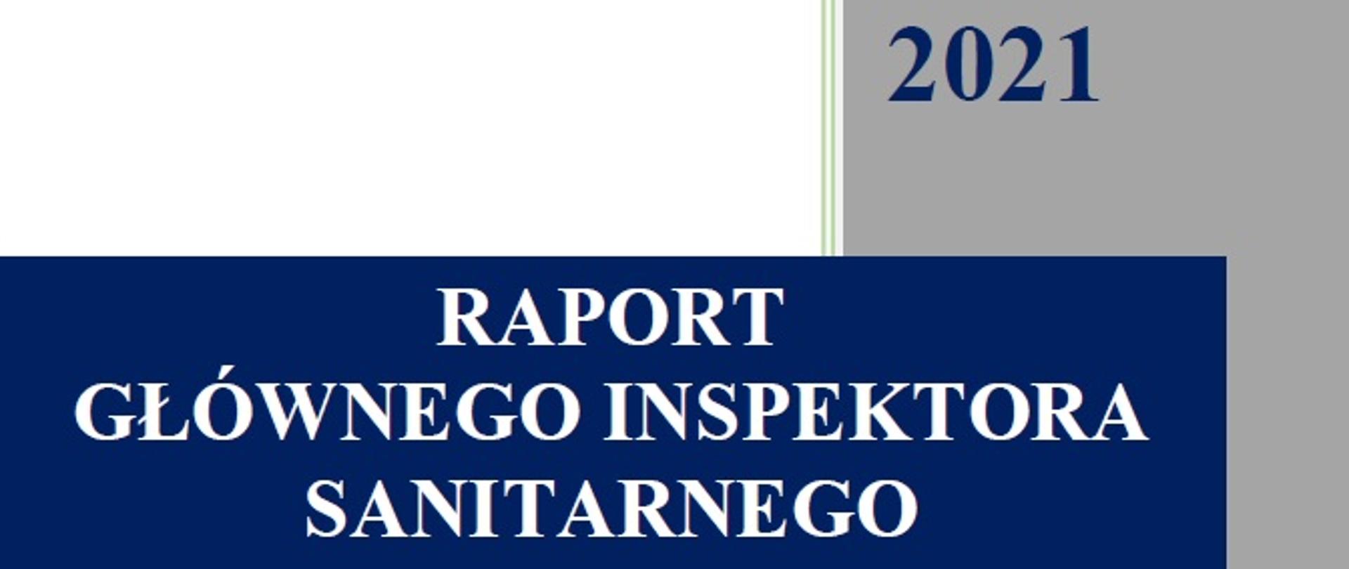 Grafika przedstawia napis "Raport Głównego Inspektora Sanitarnego"