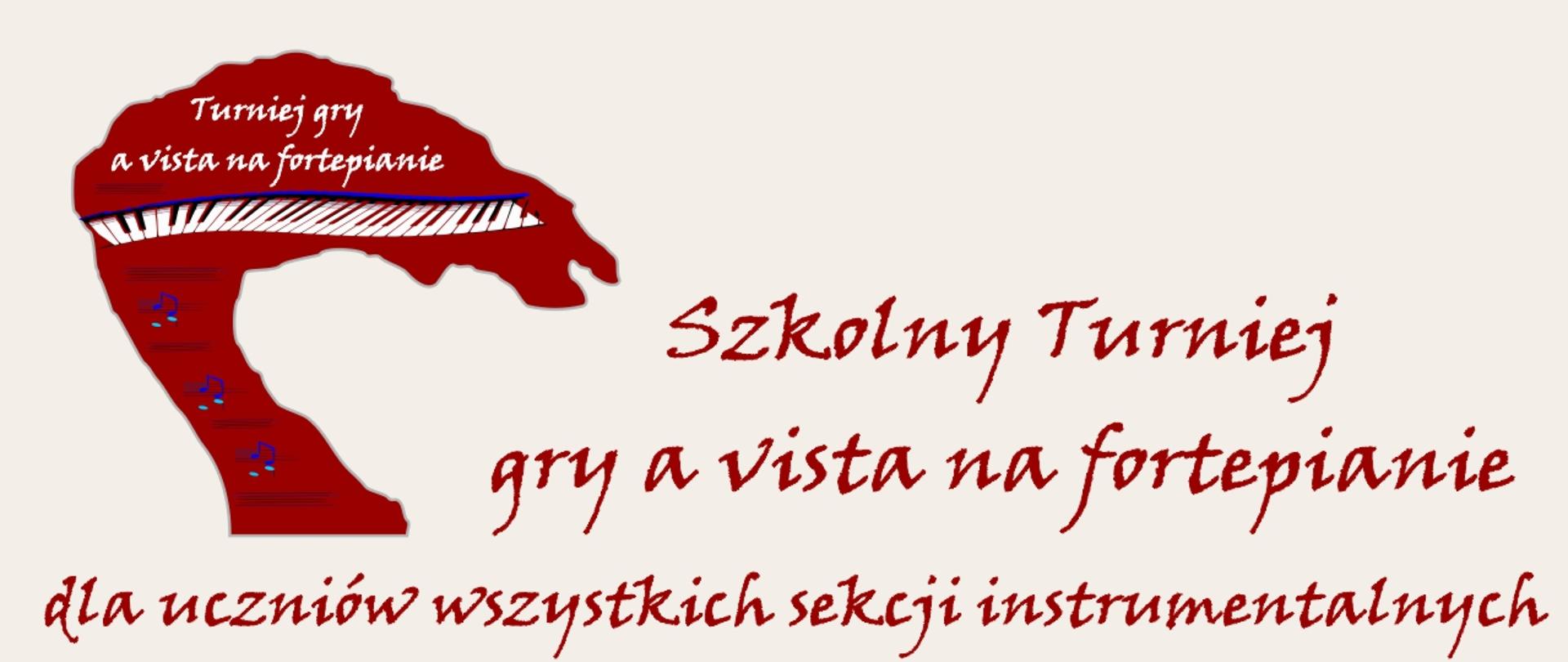 Logo Szkolnego Turnieju gry a vista na fortepianie