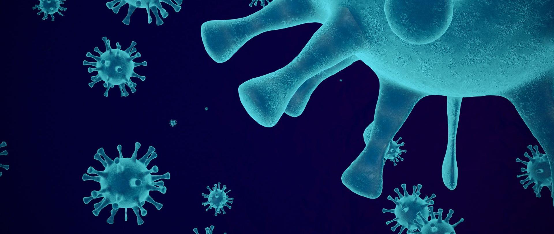 Grafika z wirusem grypy