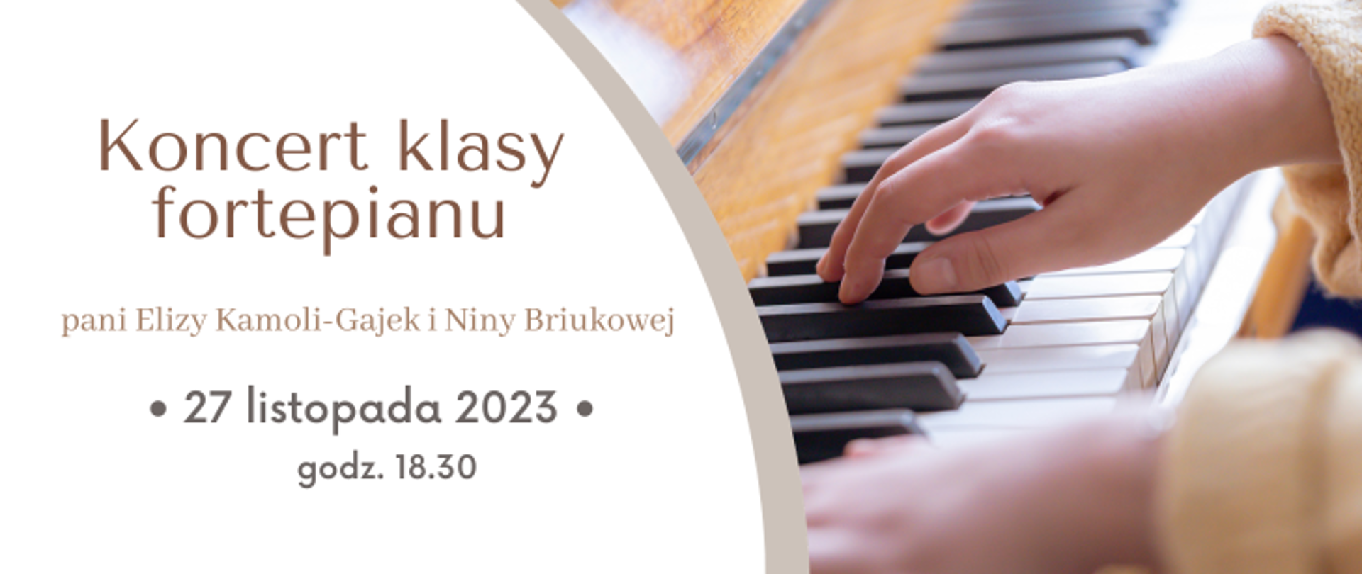 Baner koncert klasy fortepianu