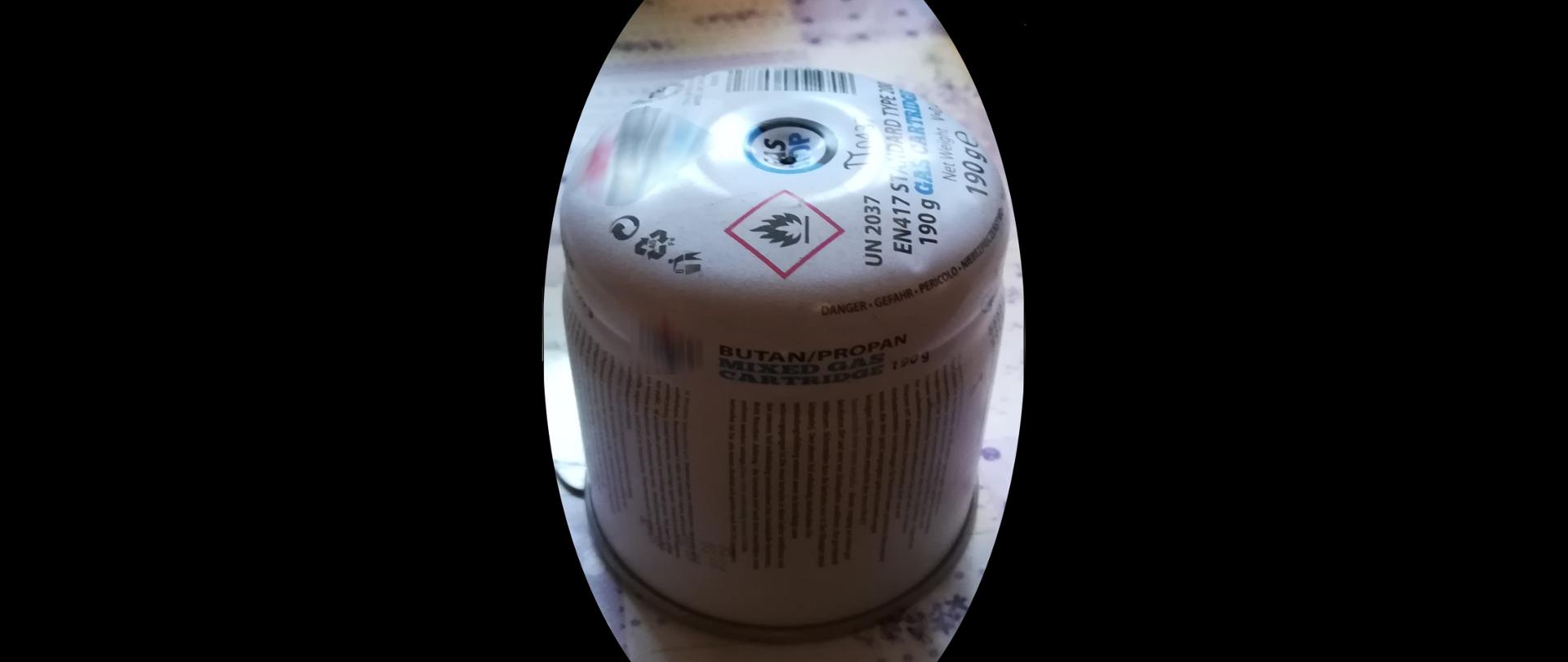 Wypadek z udziałem kartusza gazowego