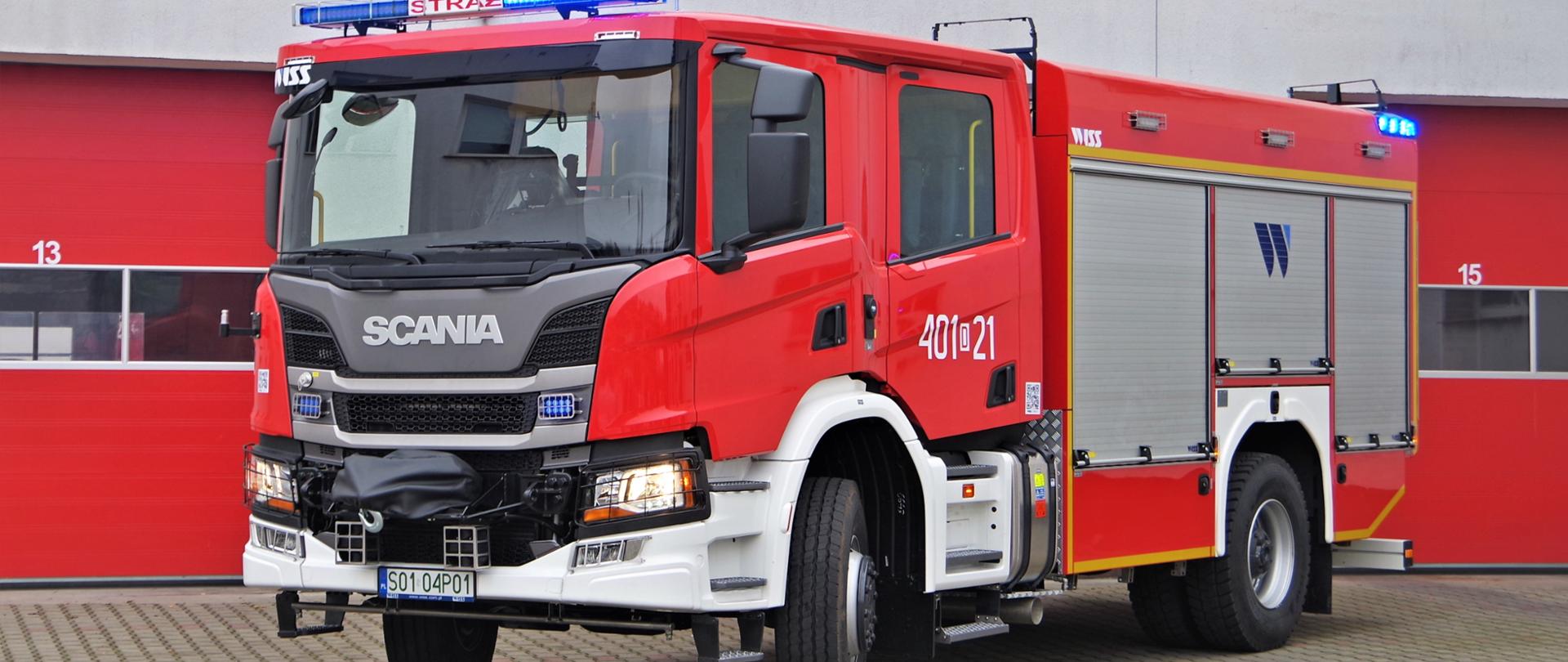 Średni samochód ratowniczo-gaśniczy na podwoziu Scania
GBA 3/24 Scania
Ilość miejsc: 6
Rok produkcji: 2019
Napęd: 4x4
Pojemność zbiornika 3000 l
