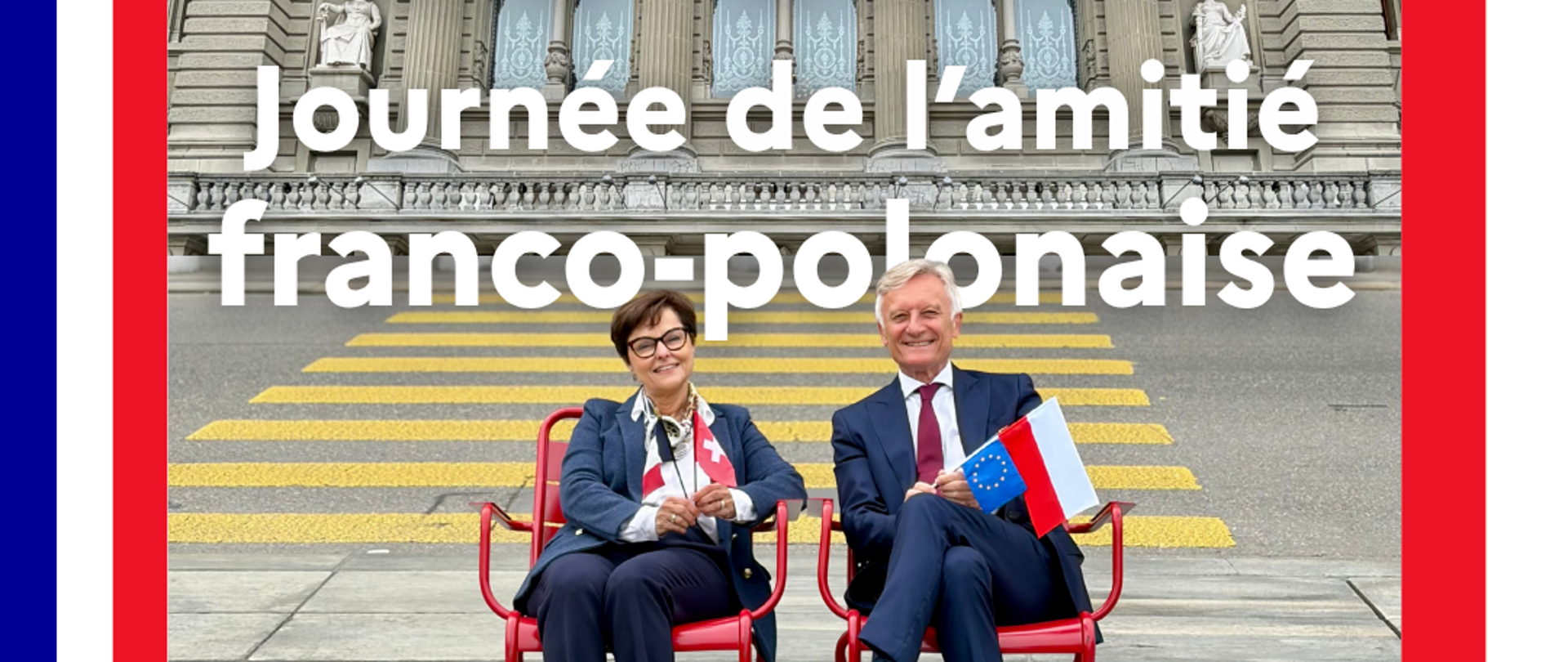 De gauche à droite : l'Ambassadeur Étienne de Montaigne de Poncins et l'Ambassadeur Marek Prawda