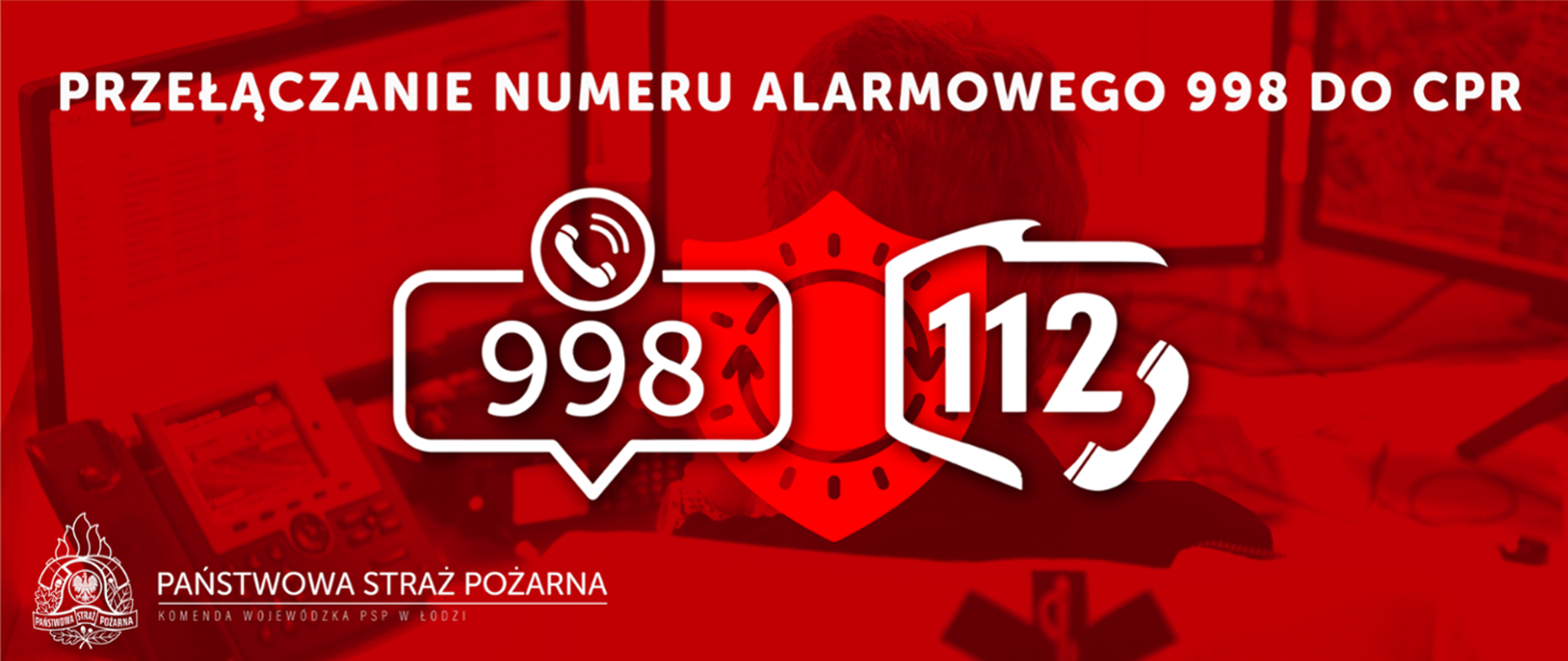 Zdjęcie przedstawia grafikę przełączenia numeru alarmowego 