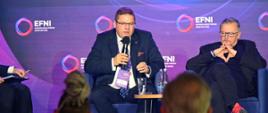 Wiceminister Sławomir Ćwik podczas panelu OZE fundamentem transformacji energetycznej: szanse i wyzwania dla Europy i Polski na Europejskim Forum Nowych Idei w Sopocie.