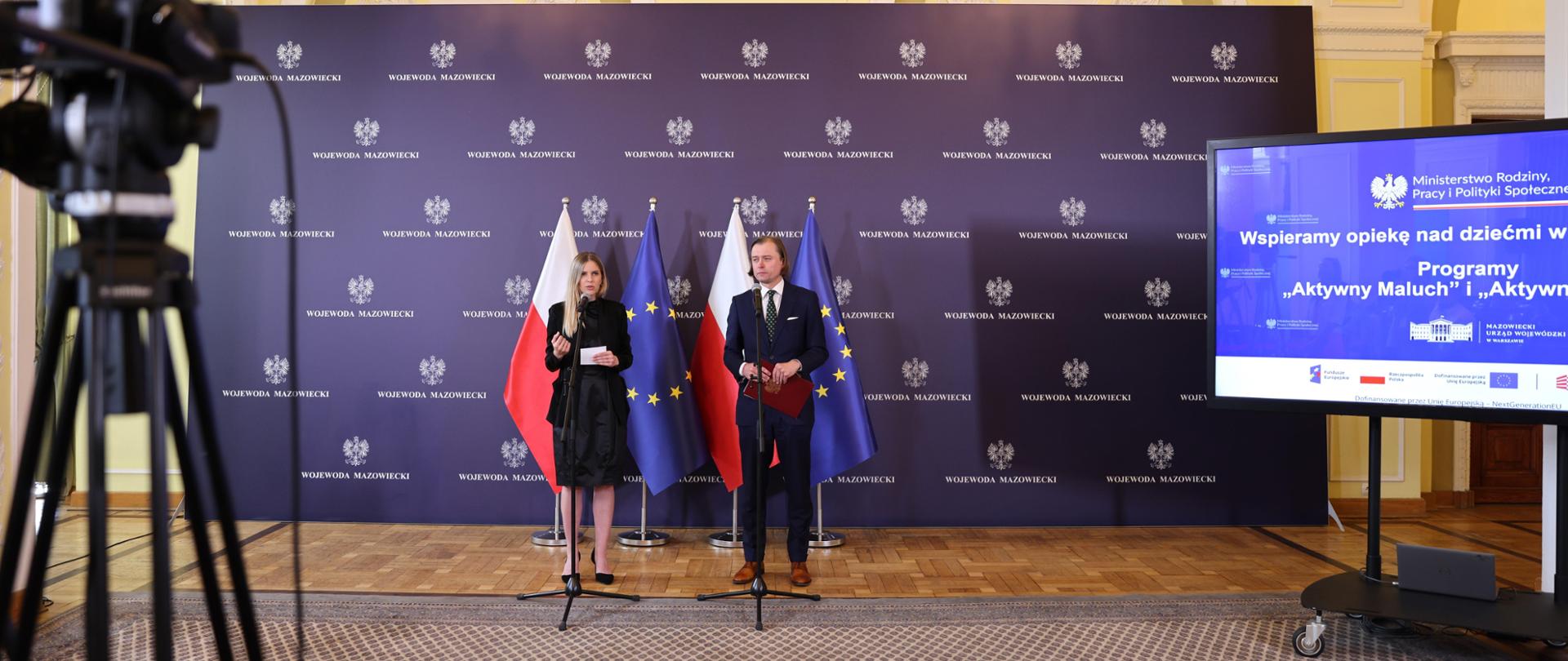 Na zdjęciu widać kobietę i mężczyznę