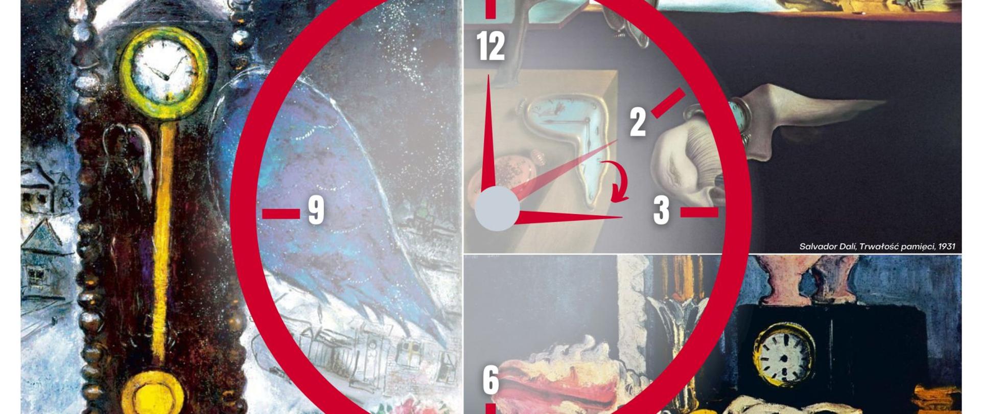 tarcza zegara a na niej strzałka sugerująca przesunięcie wskazówki z 2 na 3