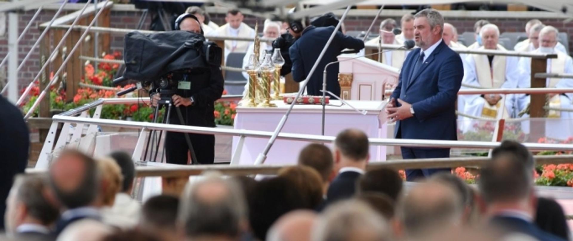 Minister J.K. Ardanowski podczas wystąpienia na Jasnej Górze