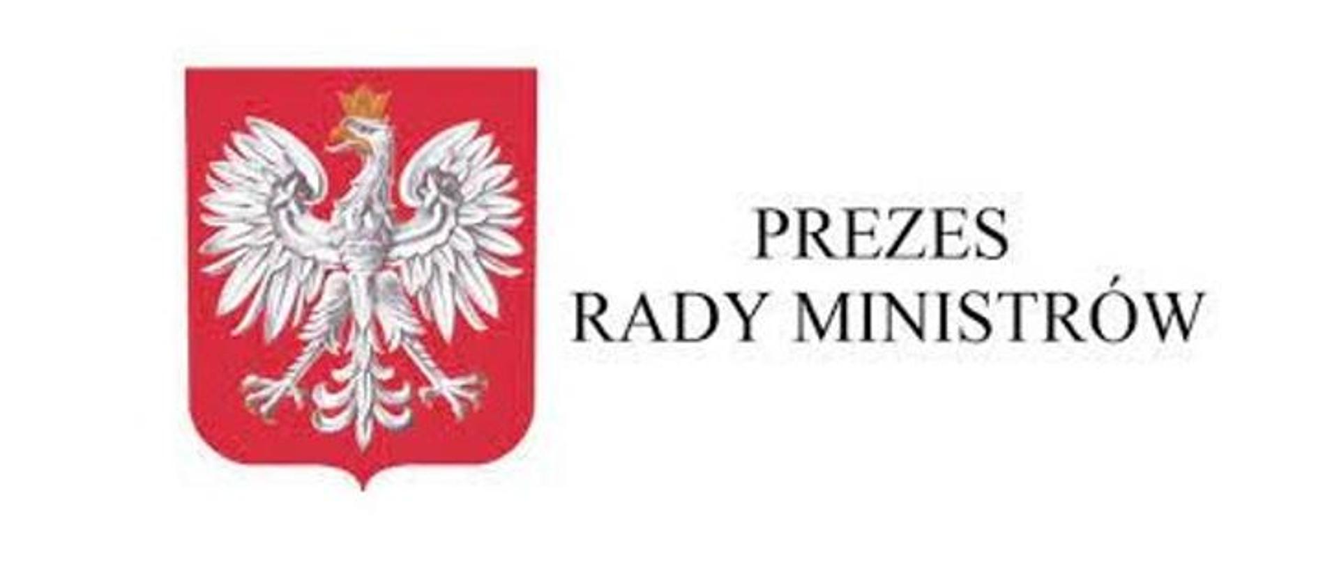 Zdjęcie przedstawia logo Prezesa Rady Ministrów
