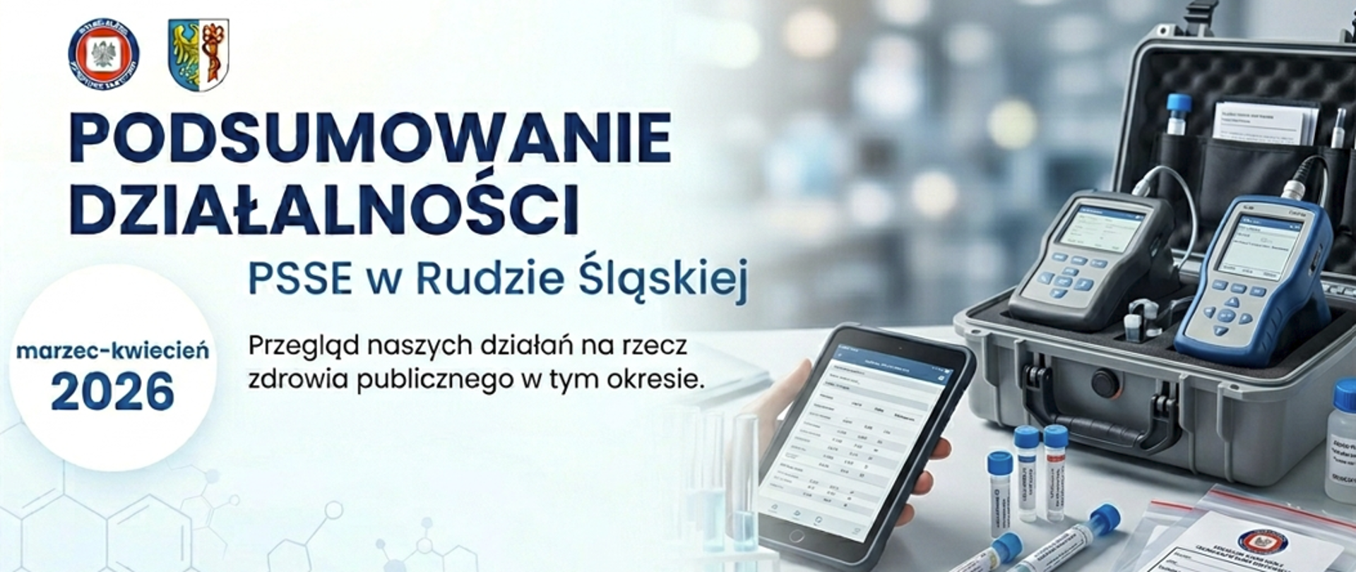 Baner Przegląd działań PSSE Ruda Śląska marzec-kwiecien