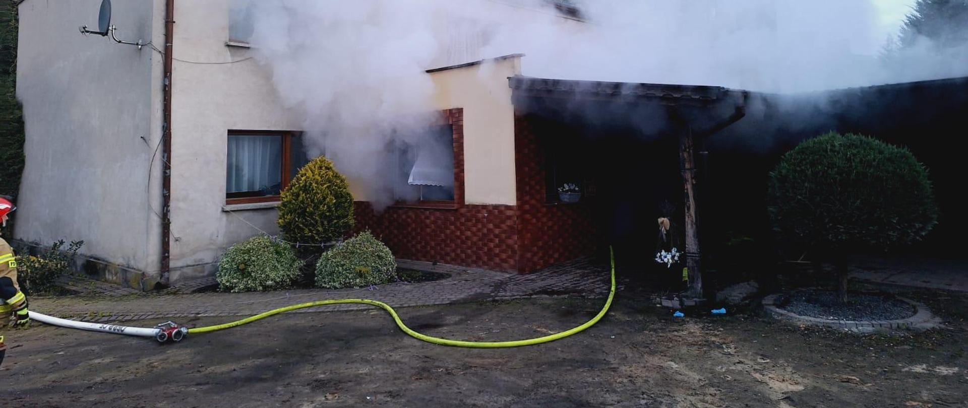 pożar pomieszczenia kotłowni w Rakoniewicach 