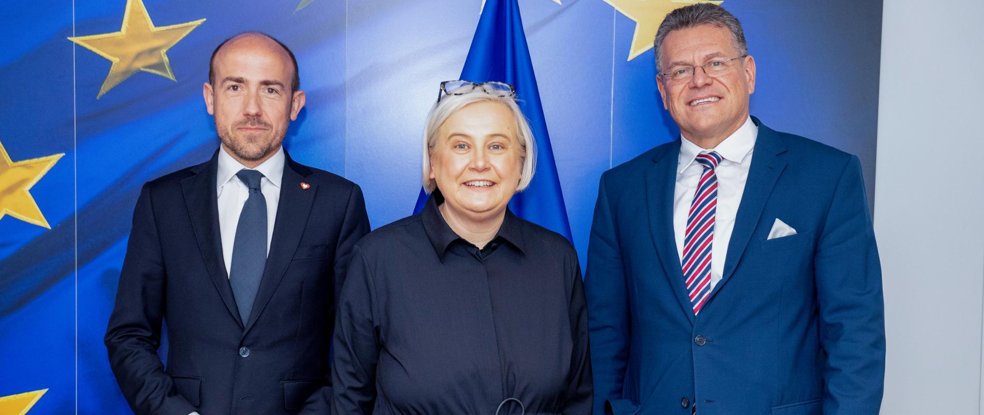 Borys Budka, Marzena Czarnecka, Maroš Šefcovic