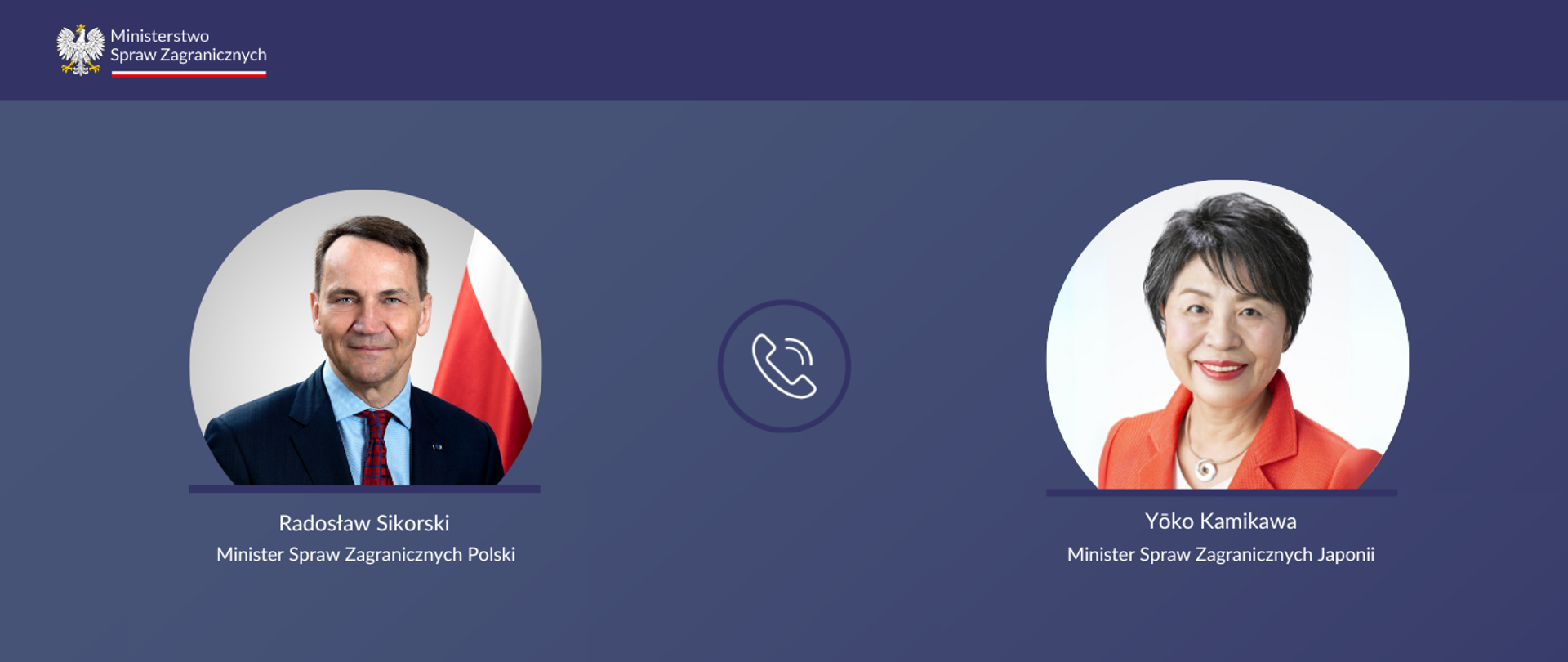 Rozmowa telefoniczna Ministra Radosława Sikorskiego z Minister Spraw Zagranicznych Japonii Yoko Kamikawą 