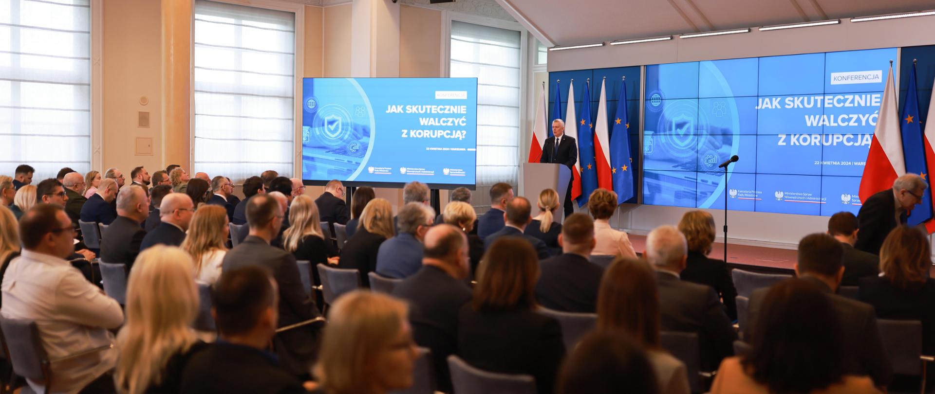 2024.04.22 Warszawa | Konferencja Jak skutecznie walczyć z korupcją
Fot. Maciej Smiarowski/KPRM