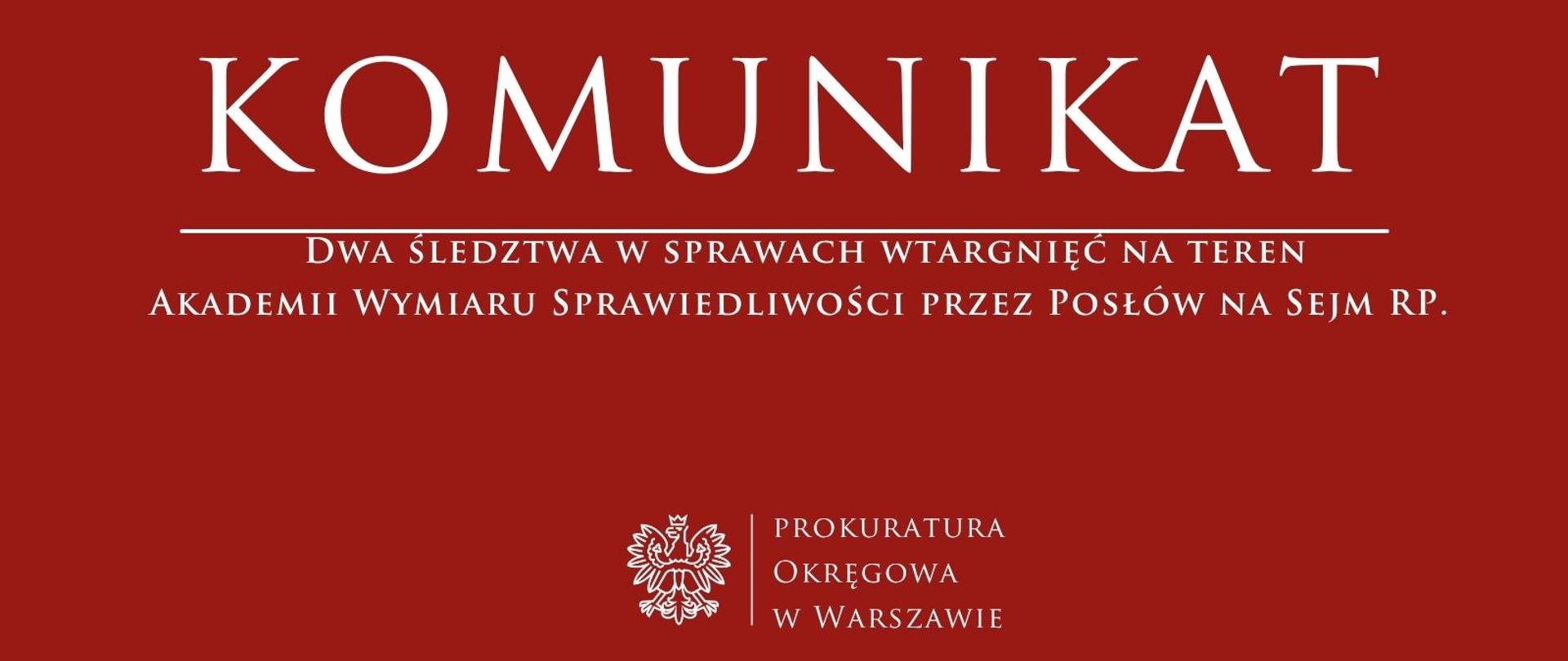 Komunikaty - Warszawa Okręg AWS