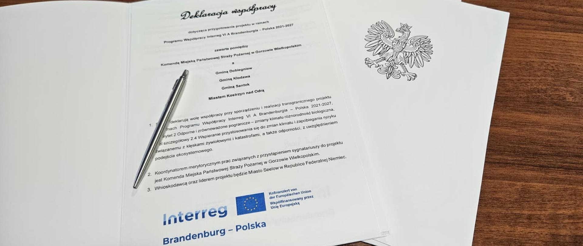Podpisanie deklaracji współpracy - Interreg