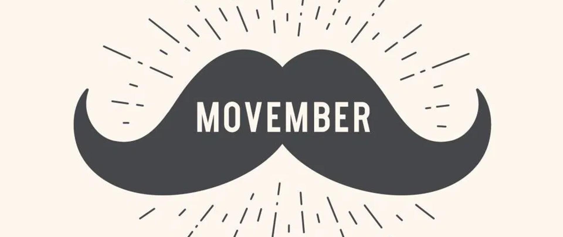 ikona wąsów z napisem Movember 2025