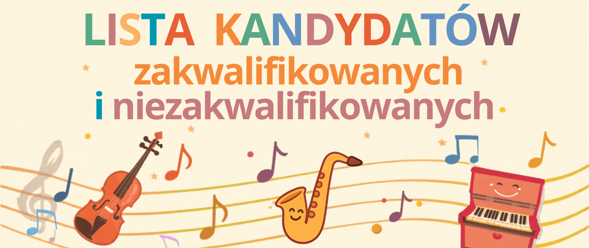 Lista kandydatów zakwalifikowanych i niezakwalifikowanych 2026/2027