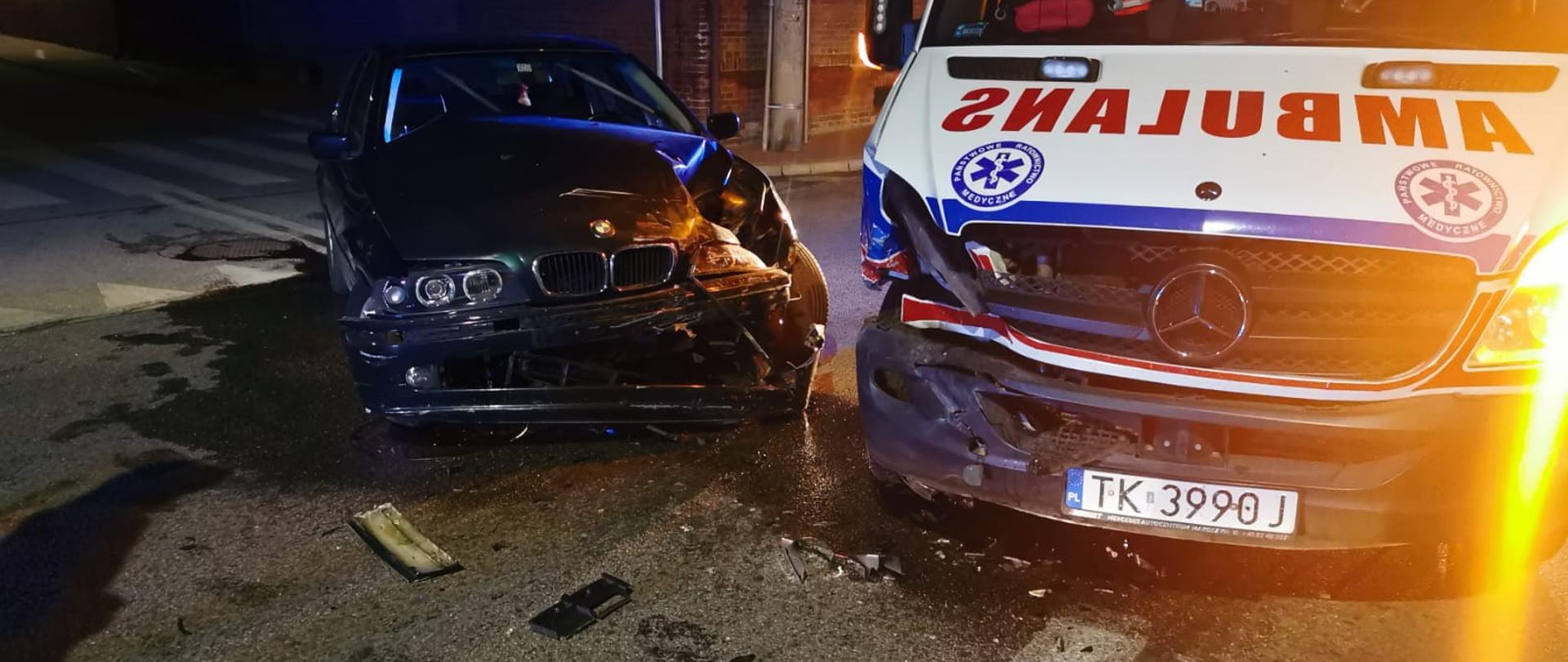 Wypadek drogowy w miejscowości Kazimierza Wielka