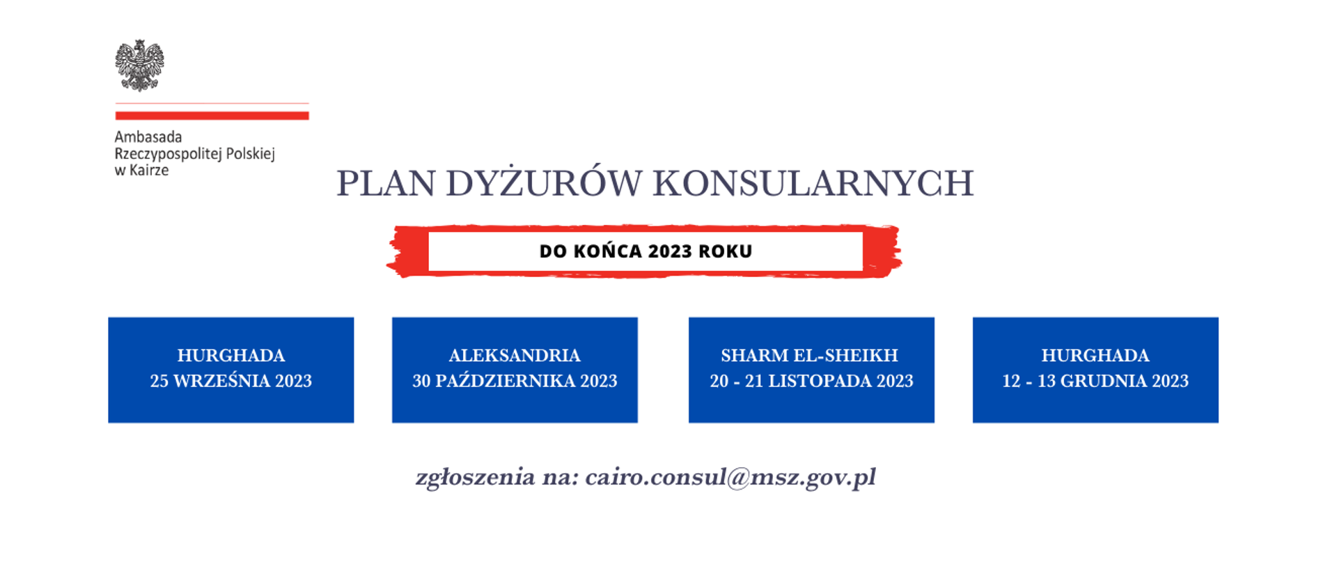 Plan dyżurów konsularnych