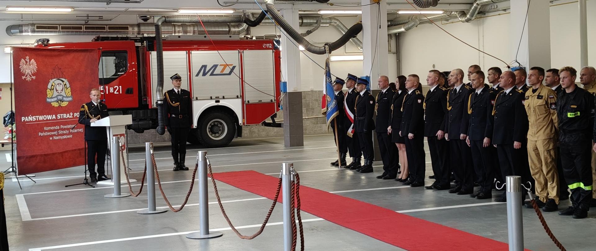 Pożegnanie ze służbą mł. bryg. Tadeusza Kmieć.