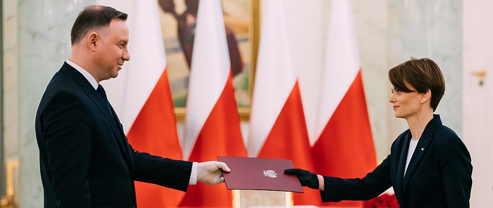 Prezydent Andrzej Duda i Jadwiga Emilewicz