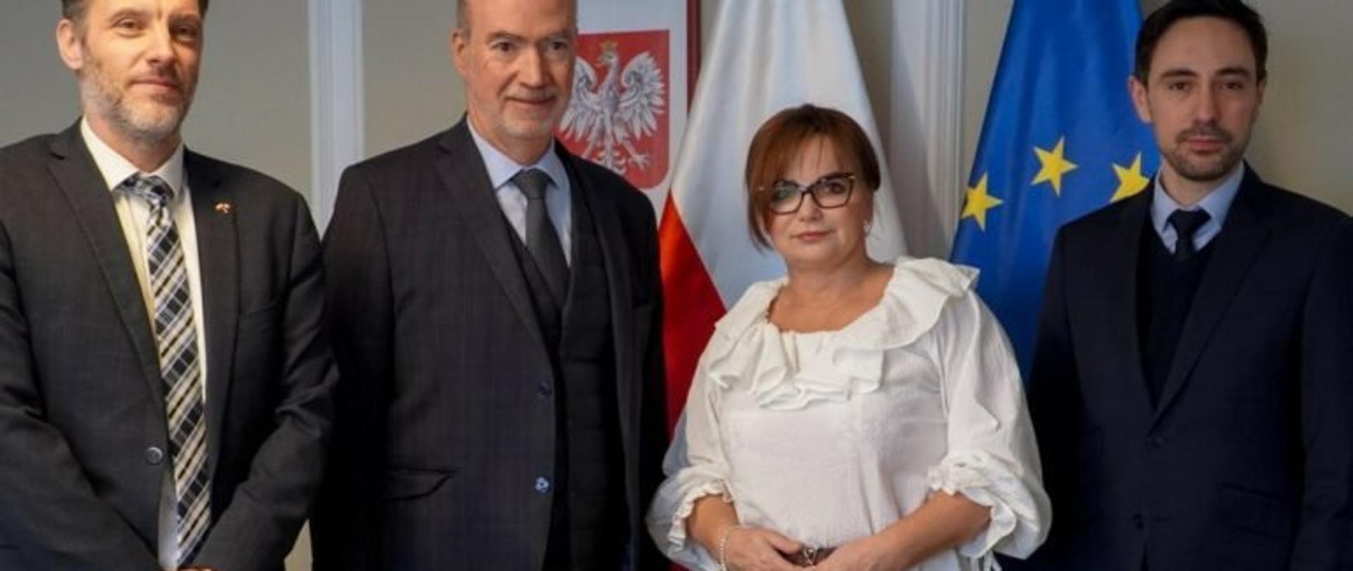Wicewojewoda podkarpacki Jolanta Sawicka podczas kurtuazyjnej wizyta ambasadora Francji w Polsce