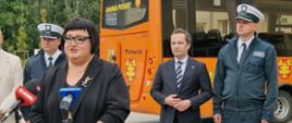 O udziale samorządów w zapewnieniu bezpiecznych przewozów szkolnych mówiła Wójt Gminy Pionki Katarzyna Konopska.