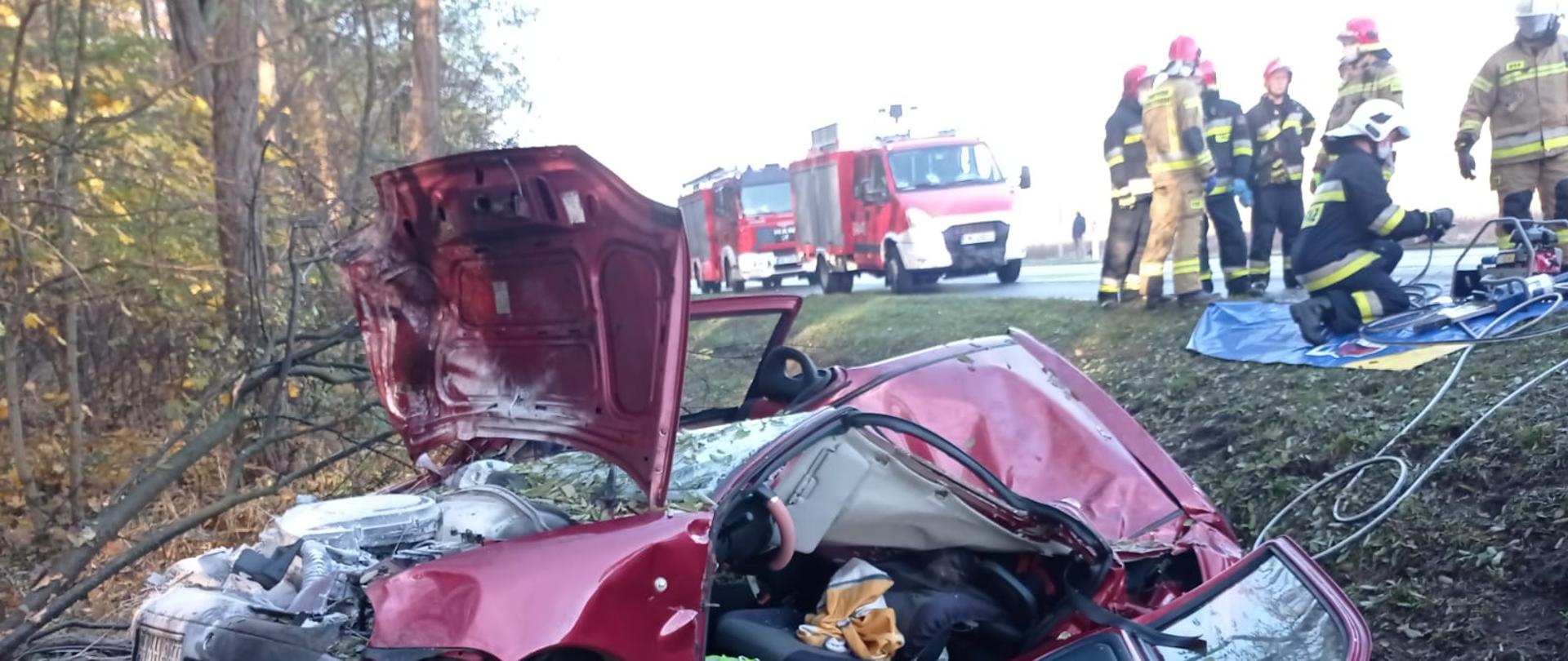 Wypadek drogowy na trasie krajowej pomiędzy w Rostarzewie