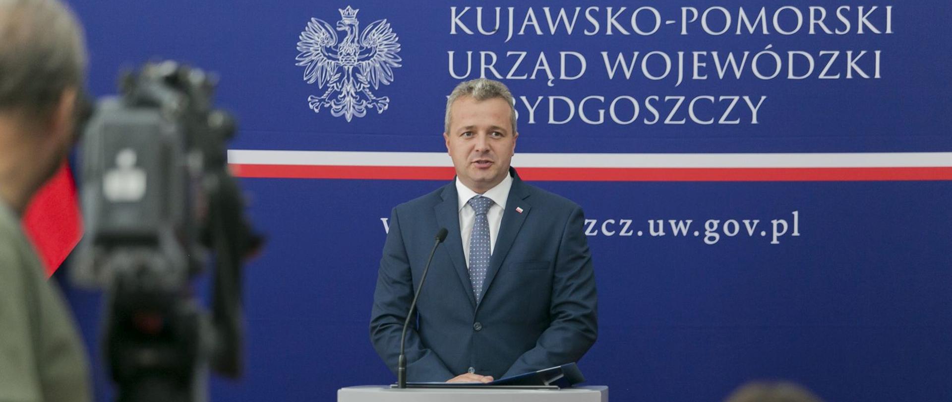 briefing prasowy Wojewody Kujawsko-Pomorskiego Mikołaja Bogdanowicza