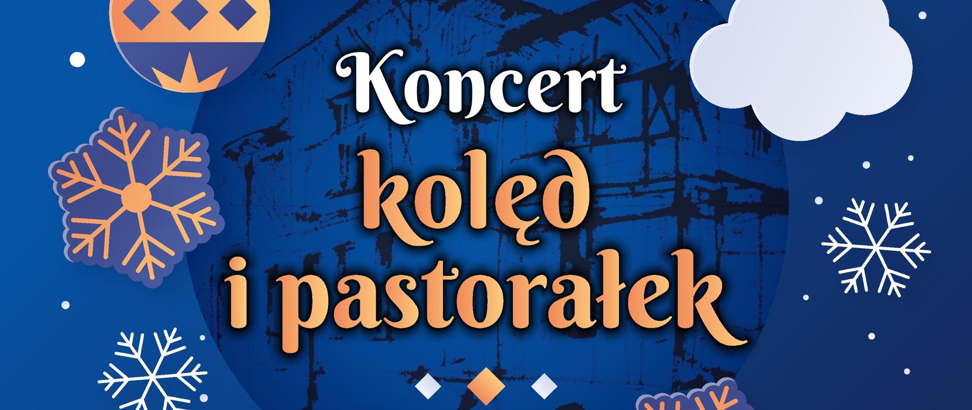 Plakat promujący koncert kolęd i i pastorałek. Koncert odbędzie się 15 grudnia 2025 r. o godzinie 17:30 w sali widowiskowej Miejskiego Domu Kultury w Działdowie przy ulicy Jagiełły 13