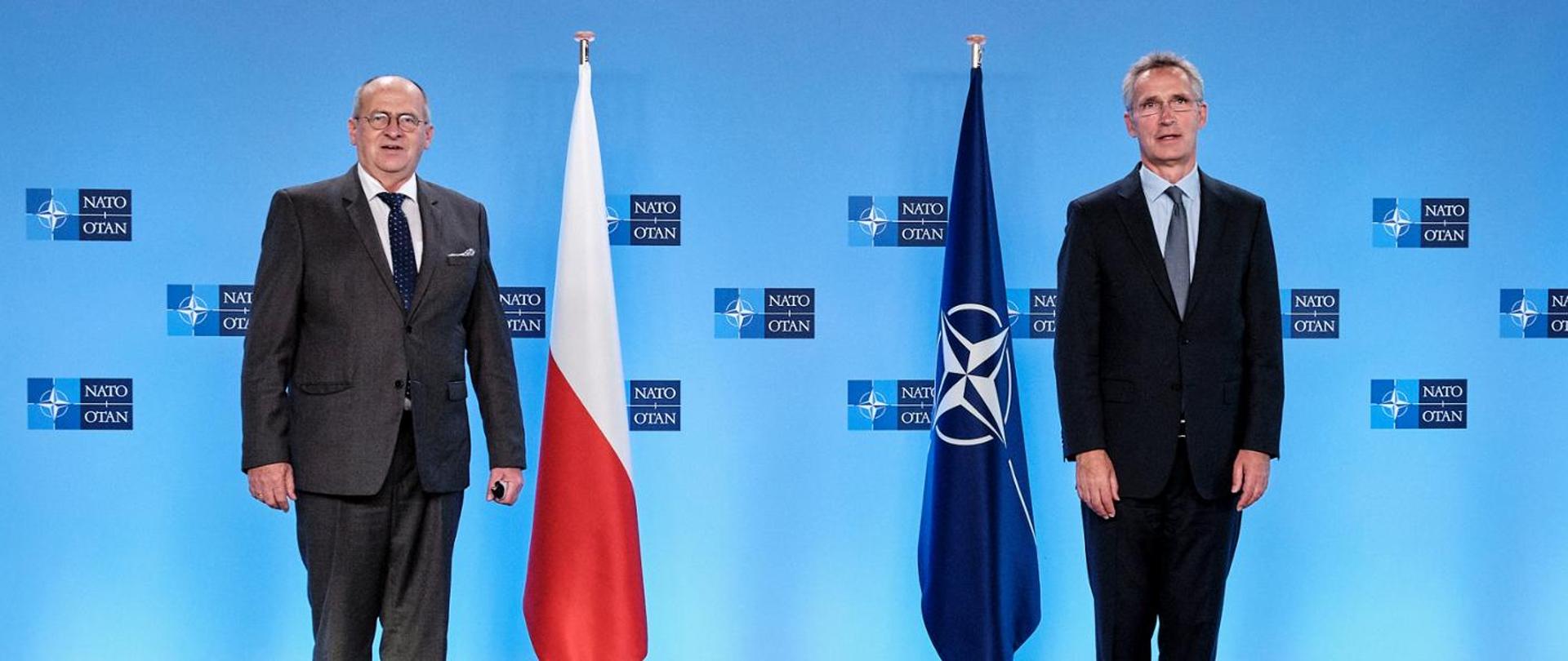 Minister Zbigniew Rau with NATO Secretary General
